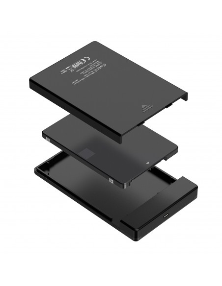 Ewent EW7073 caja para disco duro externo Carcasa de disco duro SSD Negro 2.5"