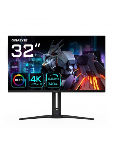 AORUS FO32U2 pantalla para PC 80 cm (31.5") 3840 x 2160 Pixeles 4K Ultra HD OLED Negro