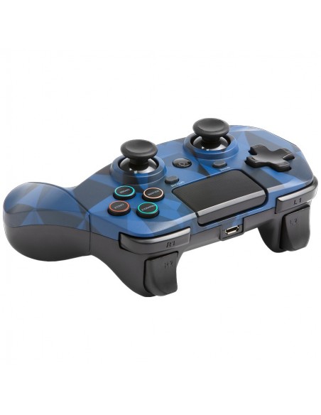 Snakebyte 4 S Wireless Azul, Camuflaje Bluetooth USB Gamepad Analógico Digital PlayStation 4, Playstation 3