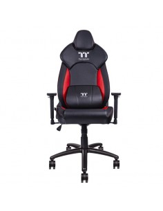 Thermaltake GGC-VCO-BRLWDS-01 silla para videojuegos Butaca para jugar Asiento acolchado Negro, Rojo