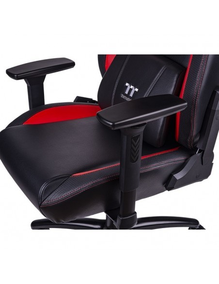 Thermaltake GGC-VCO-BRLWDS-01 silla para videojuegos Butaca para jugar Asiento acolchado Negro, Rojo