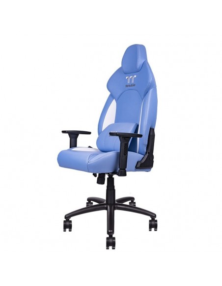 Thermaltake GGC-VCO-LWLWDS-01 silla para videojuegos Butaca para jugar Asiento acolchado Azul, Blanco