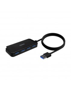 AISENS Hub USB 3.0, Tipo A M-4x Tipo A H, Negro, 60cm