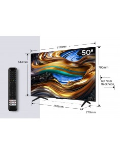 TCL P75 Series 50P755 Televisor 127 cm (50") 4K Ultra HD Smart TV Wifi Titanio