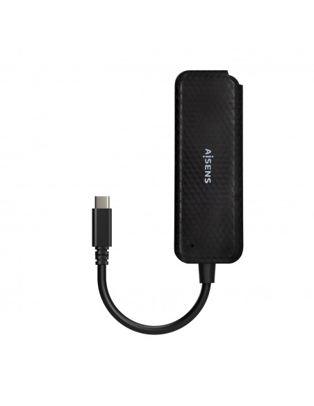 AISENS Hub USB 3.1 USB-C, USB-C M-4x Tipo A H, Negro, 15cm