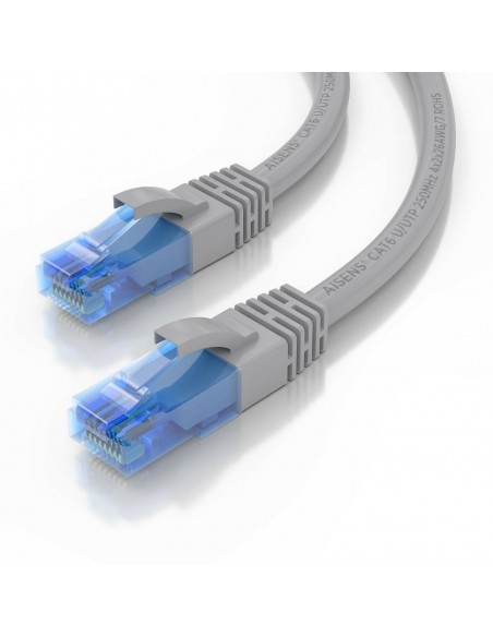 AISENS Cable De Red Latiguillo RJ45 Cat.6 UTP AWG26 CCA, Gris, 1.0 m