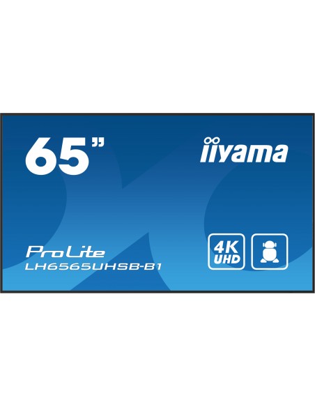 iiyama ProLite Pantalla plana para señalización digital 163,8 cm (64.5") LCD Wifi 500 cd   m² 4K Ultra HD Negro Procesador