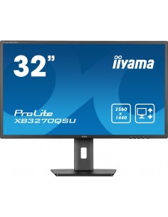 iiyama ProLite XB3270QSU-B1 pantalla para PC 81,3 cm (32") 2560 x 1440 Pixeles Wide Quad HD LED Negro