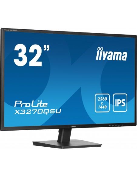 iiyama ProLite X3270QSU-B1 pantalla para PC 81,3 cm (32") 2560 x 1440 Pixeles Wide Quad HD LED Negro