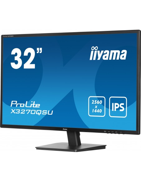 iiyama ProLite X3270QSU-B1 pantalla para PC 81,3 cm (32") 2560 x 1440 Pixeles Wide Quad HD LED Negro