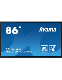 iiyama TE8612MIS-B3AG pantalla de señalización Diseño de quiosco 2,18 m (86") LCD Wifi 400 cd   m² 4K Ultra HD Negro Pantalla