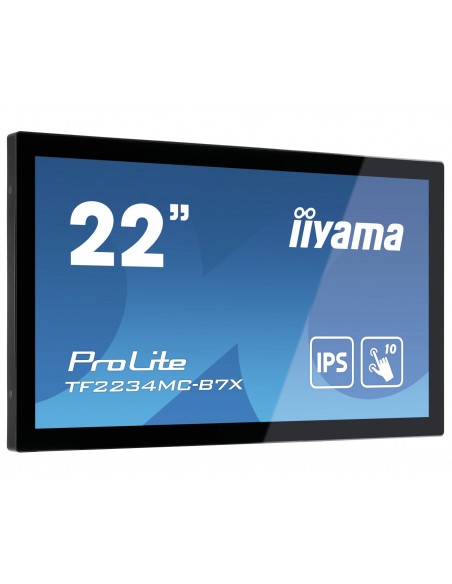 iiyama ProLite TF2234MC-B7X pantalla para PC 54,6 cm (21.5") 1920 x 1080 Pixeles Full HD LED Pantalla táctil Multi-usuario Negro