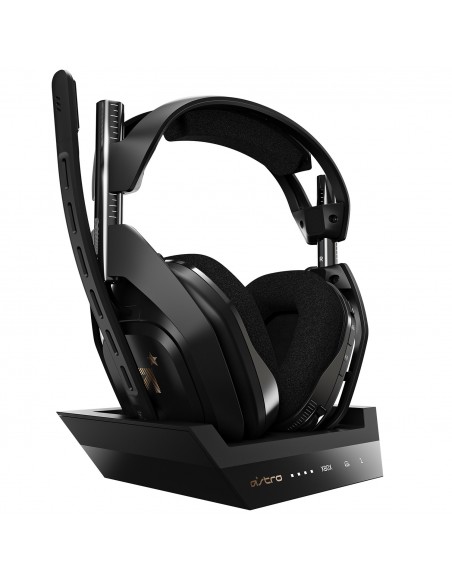 ASTRO Gaming A50 + Base Station Auriculares Inalámbrico Diadema Juego Negro, Oro