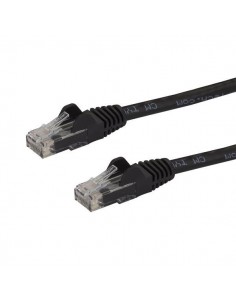 StarTech.com Cable de Red Ethernet Snagless Sin Enganches Cat 6 Cat6 Gigabit 0,5m - Negro