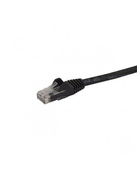 StarTech.com Cable de Red Ethernet Snagless Sin Enganches Cat 6 Cat6 Gigabit 0,5m - Negro