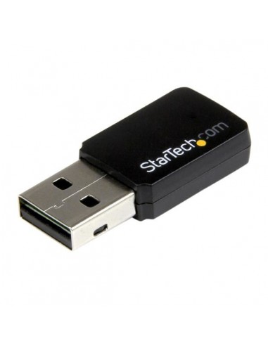 StarTech.com Mini Adaptador de Red USB 2.0 Inalámbrico Wireless-AC de Banda Doble AC600 - Wifi 802.11ac 1T1R