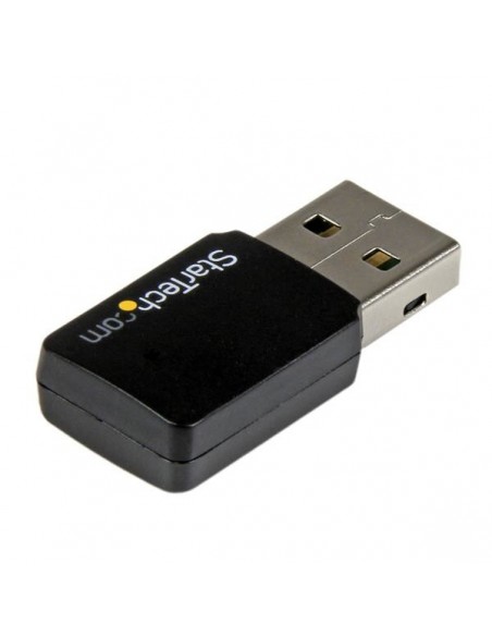 StarTech.com Mini Adaptador de Red USB 2.0 Inalámbrico Wireless-AC de Banda Doble AC600 - Wifi 802.11ac 1T1R