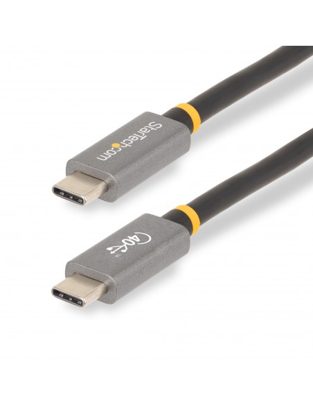 StarTech.com Cable de 1m USB4 - Cable USB-C Certificado por USB-IF - Cable USB Tipo C - 40Gbps - Power Delivery PD de 100W - 8K