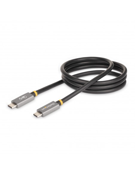 StarTech.com Cable de 1m USB4 - Cable USB-C Certificado por USB-IF - Cable USB Tipo C - 40Gbps - Power Delivery PD de 100W - 8K