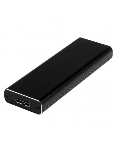 StarTech.com Caja USB 3.0 (5Gbps) a SSD M.2 de Aluminio con UASP - Negro - SATA NGFF M.2 con B Key y B+M Key - Caja Portátil