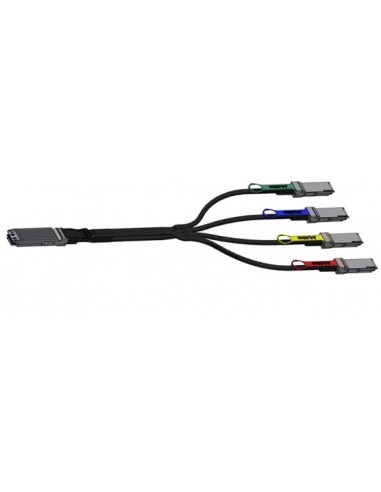 Nvidia MCA7J75-N005 Cable de fibra óptica e InfiniBand 5 m OSFP 4xQSFP112 Negro