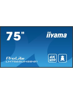 iiyama LH7565UHSB-B1 pantalla de señalización Diseño de quiosco 189,2 cm (74.5") LED Wifi 800 cd   m² 4K Ultra HD Negro