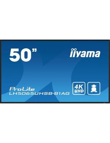 iiyama LH5065UHSB-B1AG pantalla de señalización Pantalla plana para señalización digital 125,7 cm (49.5") LCD Wifi 800 cd   m²