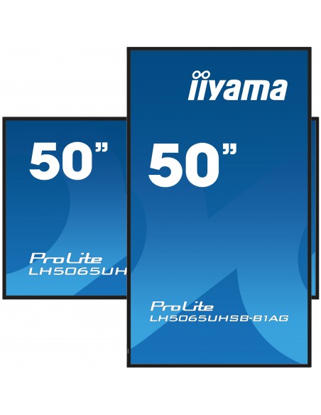 iiyama LH5065UHSB-B1AG pantalla de señalización Pantalla plana para señalización digital 125,7 cm (49.5") LCD Wifi 800 cd   m²