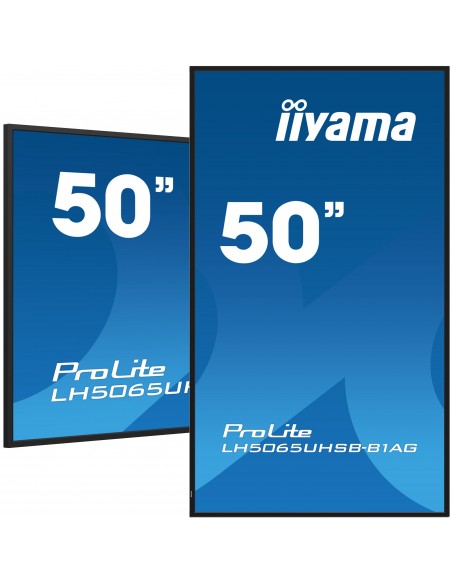 iiyama LH5065UHSB-B1AG pantalla de señalización Pantalla plana para señalización digital 125,7 cm (49.5") LCD Wifi 800 cd   m²