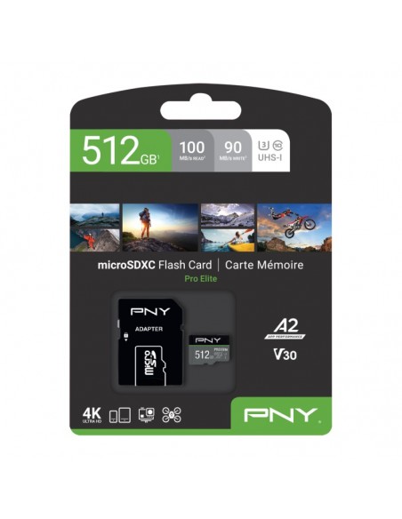 PNY PRO Elite microSDXC 512GB Clase 10