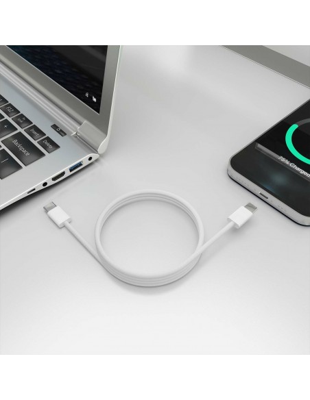 AISENS Cable USB 2.0 3A 60W Apple, tipo USB-C M-USB-C M, Blanco, 2.0m