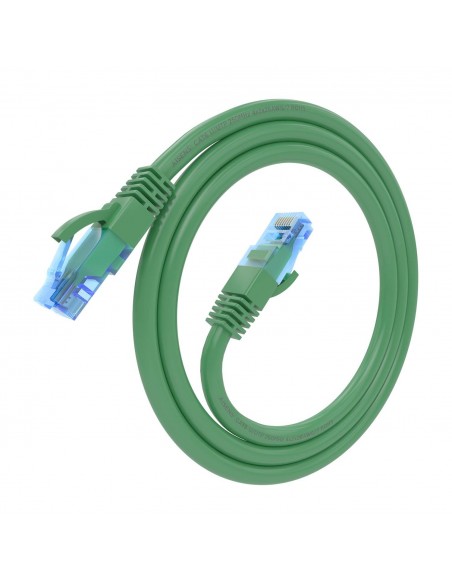 AISENS Cable De Red Latiguillo RJ45 Cat.6 UTP AWG26 CCA, Verde, 0.5 m