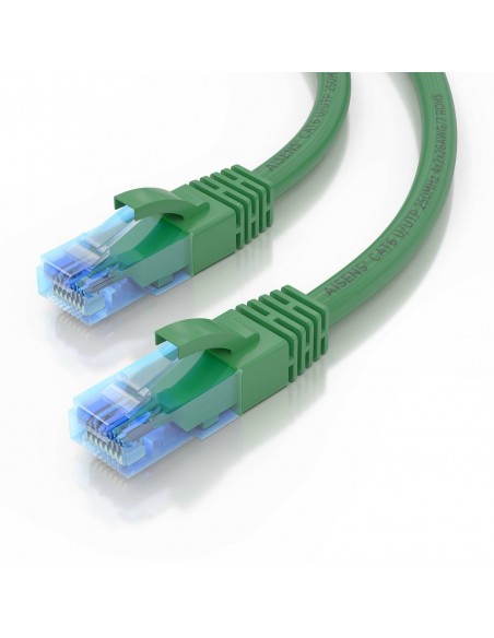 AISENS Cable De Red Latiguillo RJ45 Cat.6 UTP AWG26 CCA, Verde, 0.5 m