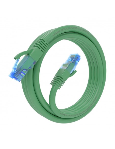 AISENS Cable De Red Latiguillo RJ45 Cat.6 UTP AWG26 CCA, Verde, 3.0 m