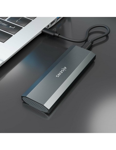 AISENS Caja Externa M.2 (NGFF) ASM2-029GR NVMe a USB3.2 Gen2, Gris