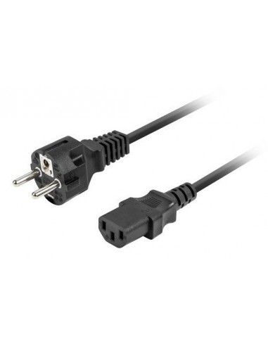 Lanberg CA-C13C-14CC-0018-BK cable de transmisión Negro 1,8 m C13 acoplador CEE7 7