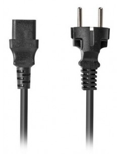 Lanberg CA-C13C-15CC-0018-BK cable de transmisión Negro 1,8 m C13 acoplador CEE7 7