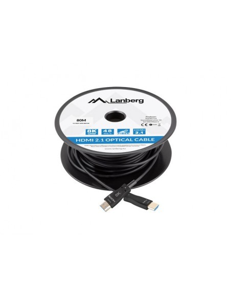 Lanberg CA-HDMI-30FB-0800-BK cable HDMI 80 m HDMI tipo A (Estándar) Negro