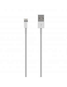 AISENS Cable Lightning A USB 2.0, Lightning M-USB A M, Blanco, 0.5 m