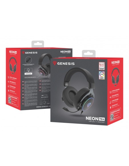 GENESIS NSG-2169 auricular y casco Auriculares Alámbrico Diadema Juego USB tipo A Negro