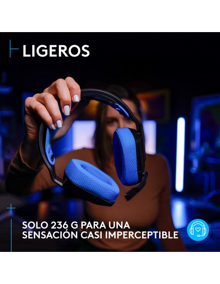 Logitech G Auriculares inalámbricos con micrófono Logitech G535 LIGHTSPEED para gaming - Auriculares supraaurales ligeros,