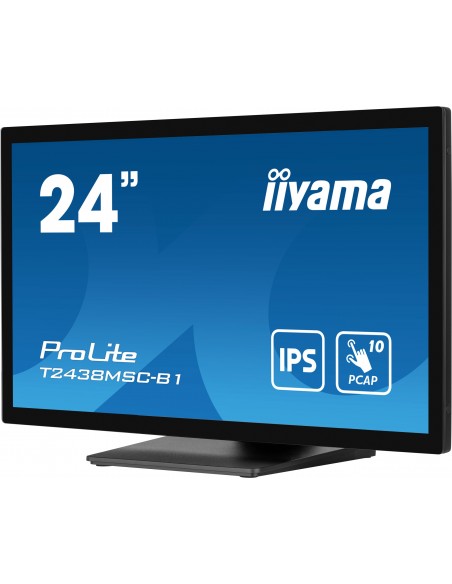 iiyama ProLite pantalla para PC 60,5 cm (23.8") 1920 x 1080 Pixeles Full HD LED Pantalla táctil Negro