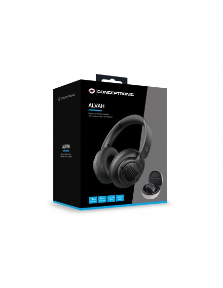 Conceptronic ALVAH02B auricular y casco Auriculares Inalámbrico y alámbrico Diadema Llamadas Música Bluetooth Negro