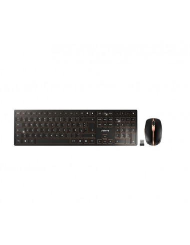 CHERRY DW 9100 SLIM teclado Ratón incluido Universal RF Wireless + Bluetooth QWERTY Español Negro