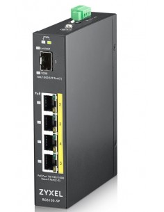 Zyxel RGS100-5P No administrado L2 Gigabit Ethernet (10 100 1000) Energía sobre Ethernet (PoE) Negro