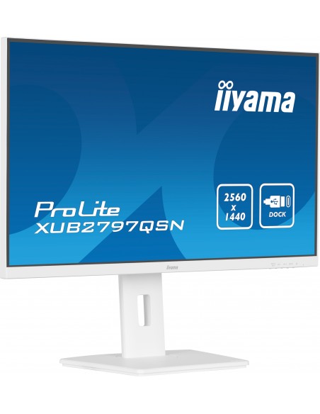 iiyama ProLite XUB2797QSN-W1 pantalla para PC 68,6 cm (27") 2560 x 1440 Pixeles Wide Quad HD LED Blanco