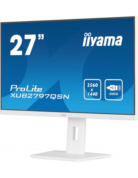 iiyama ProLite XUB2797QSN-W1 pantalla para PC 68,6 cm (27") 2560 x 1440 Pixeles Wide Quad HD LED Blanco