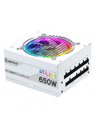 UNYKAch ATX Atilus RGB White 650W unidad de fuente de alimentación 20+4 pin ATX Blanco