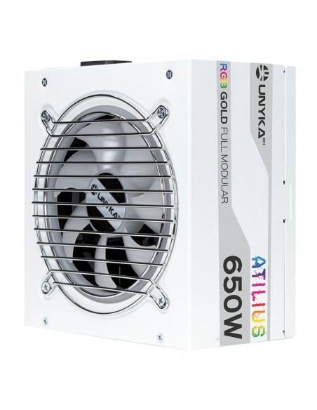 UNYKAch ATX Atilus RGB White 650W unidad de fuente de alimentación 20+4 pin ATX Blanco