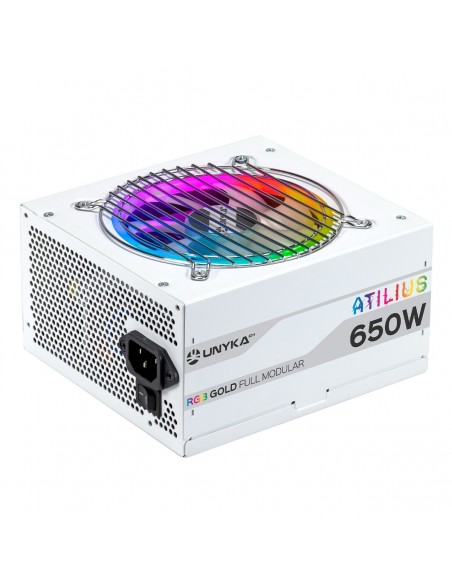 UNYKAch ATX Atilus RGB White 650W unidad de fuente de alimentación 20+4 pin ATX Blanco